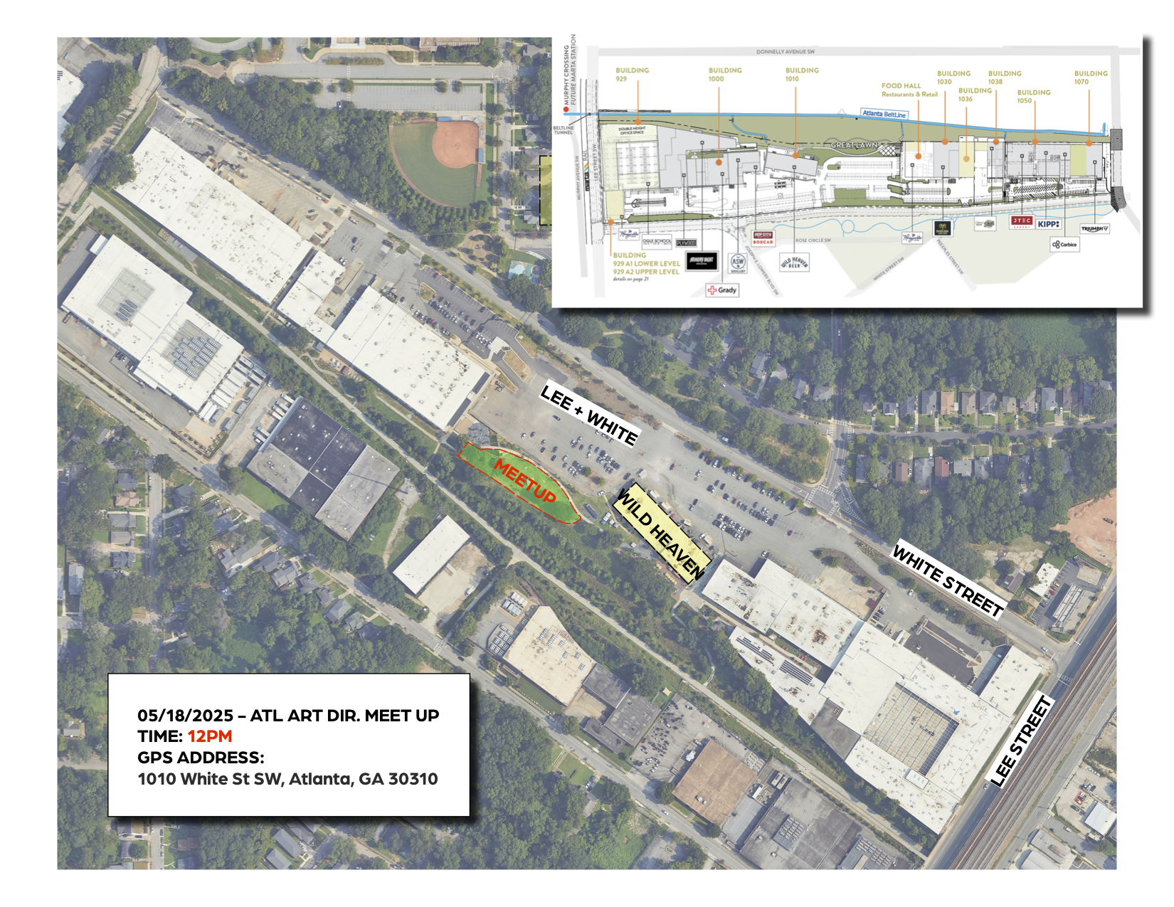 Lee + White location map