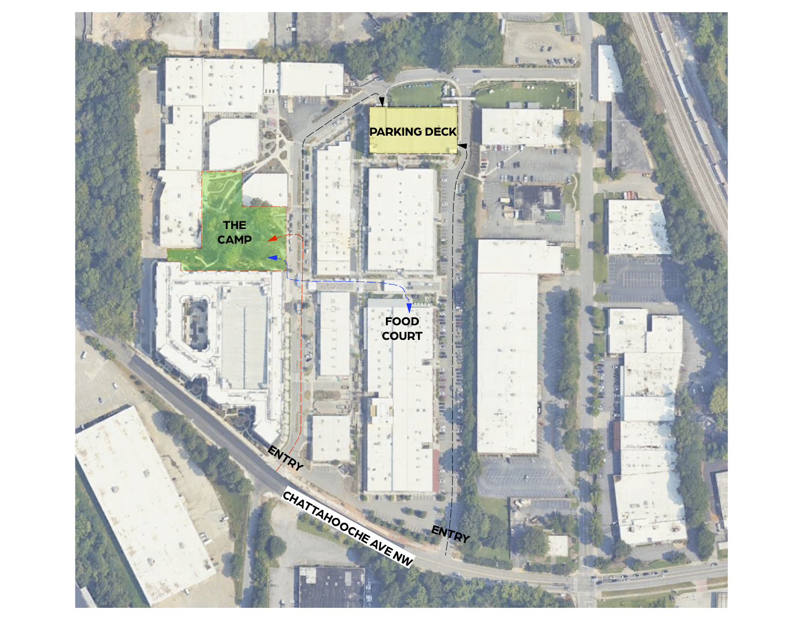 The Works location map